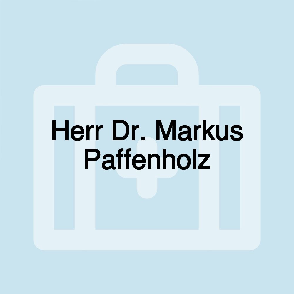 Herr Dr. Markus Paffenholz