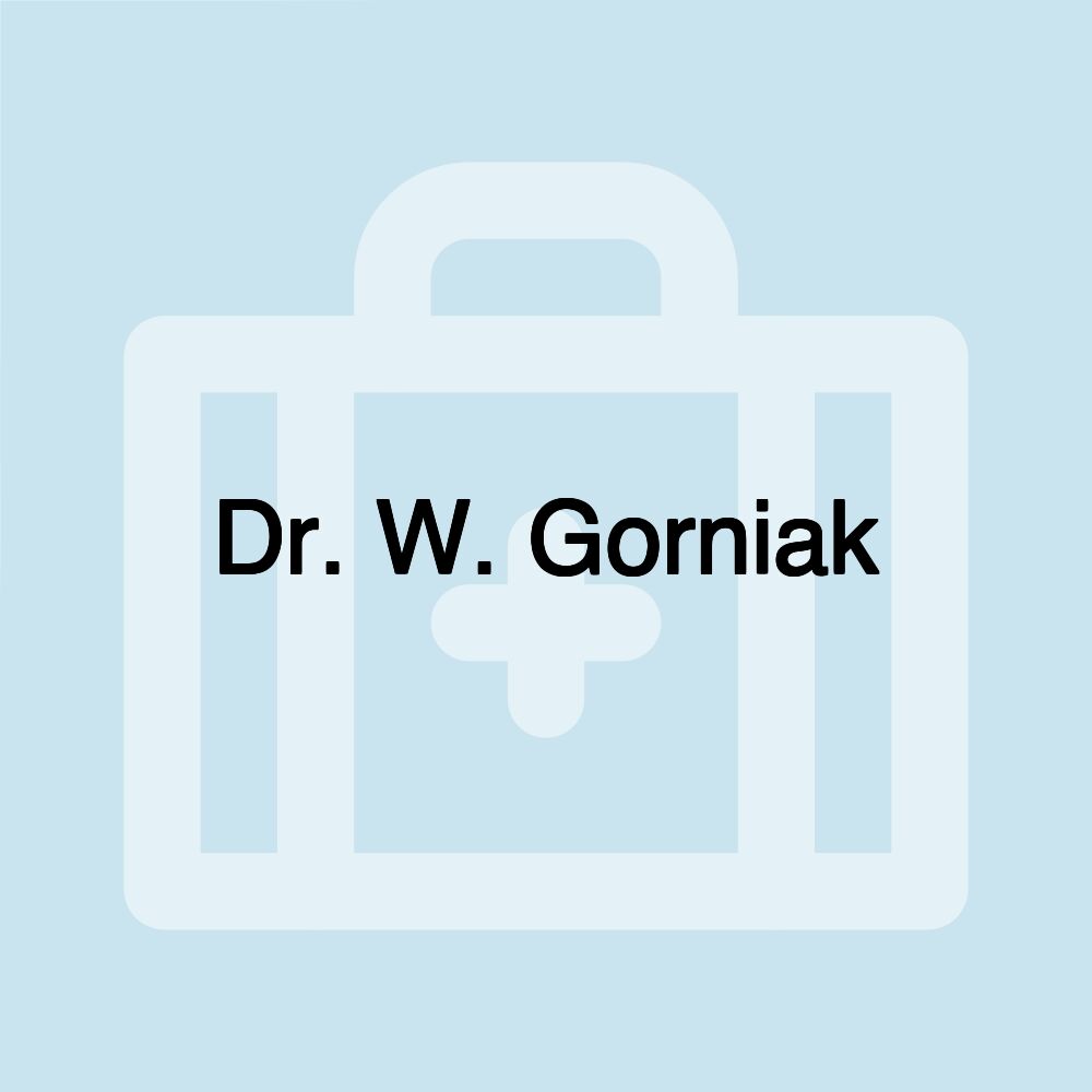 Dr. W. Gorniak