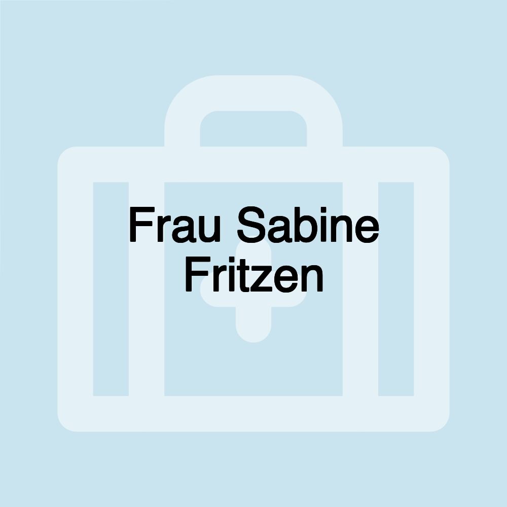 Frau Sabine Fritzen