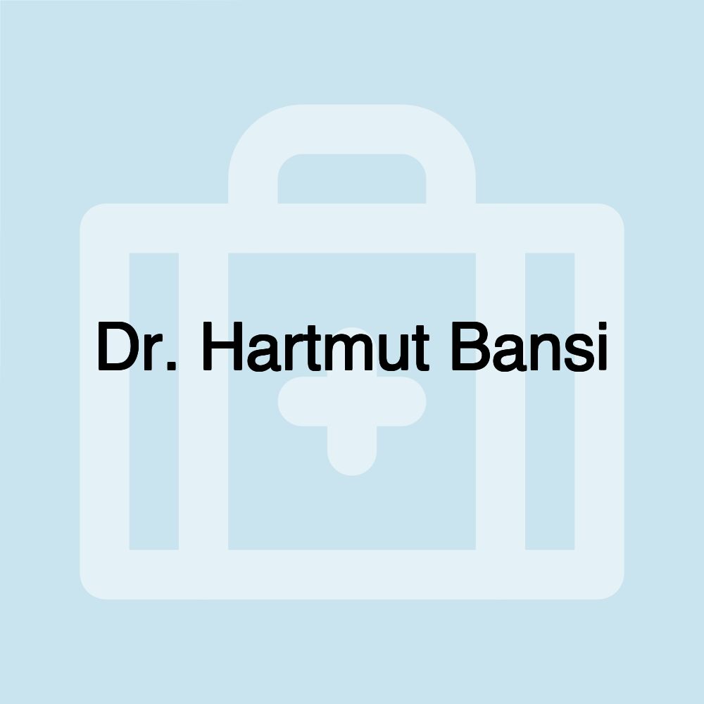 Dr. Hartmut Bansi