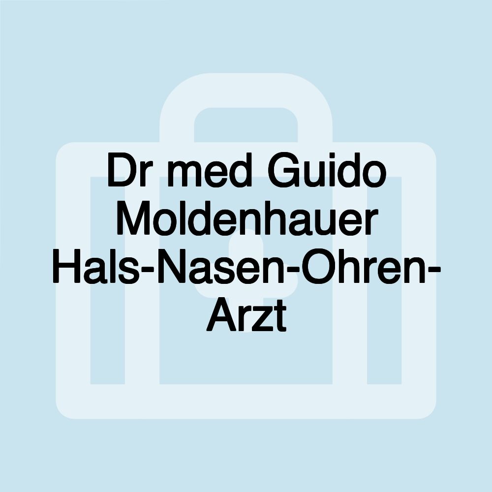 Dr med Guido Moldenhauer Hals-Nasen-Ohren- Arzt