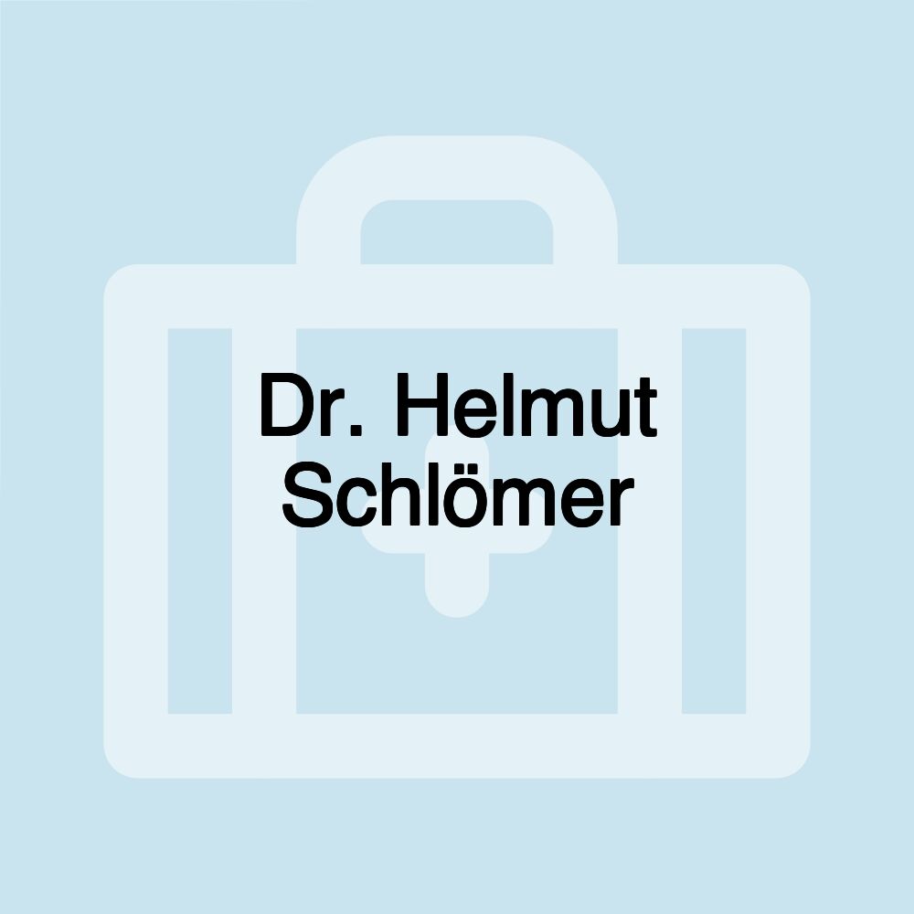 Dr. Helmut Schlömer