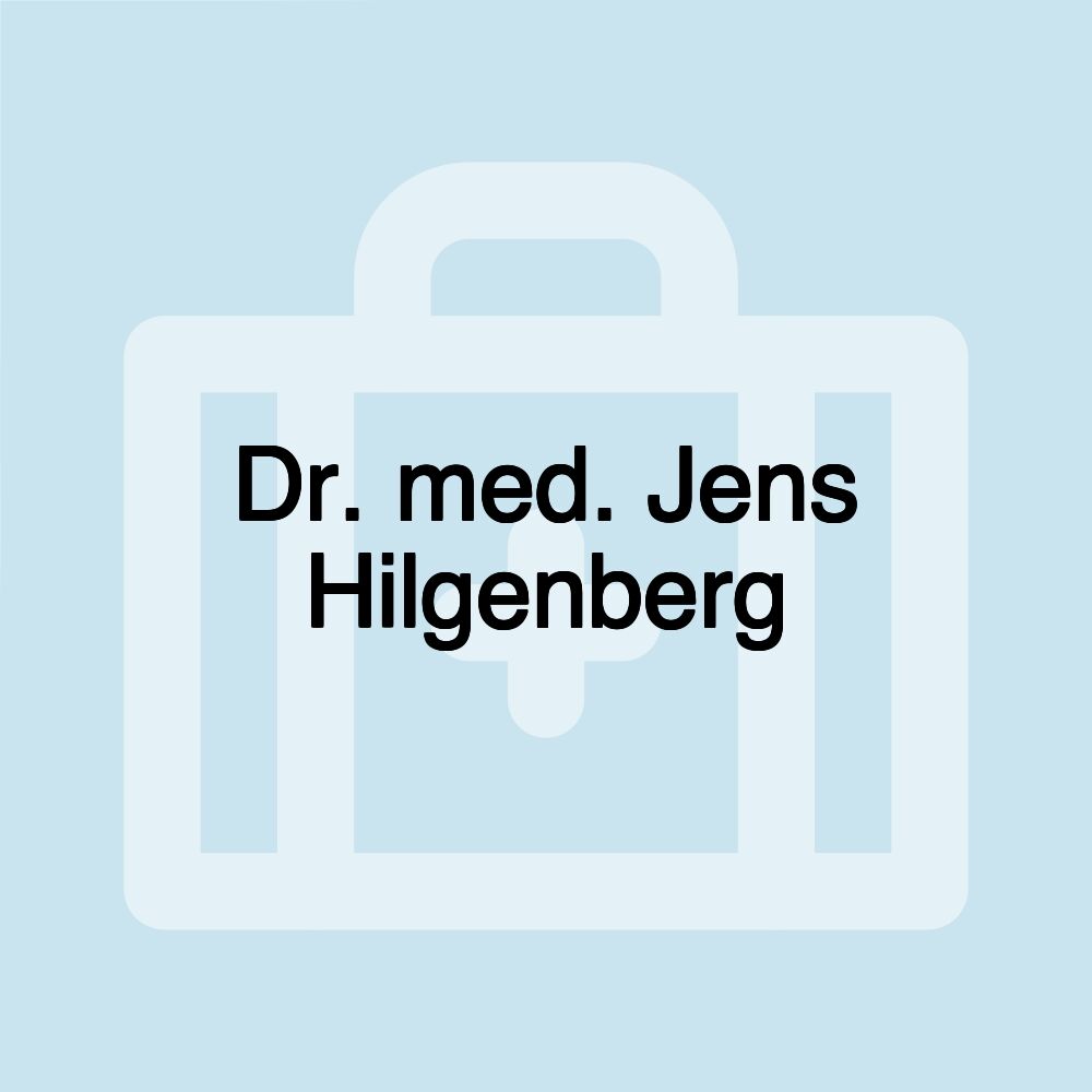 Dr. med. Jens Hilgenberg