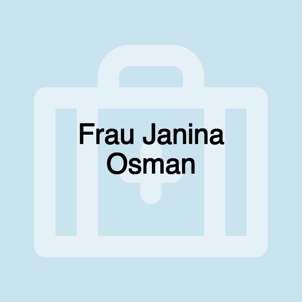 Frau Janina Osman