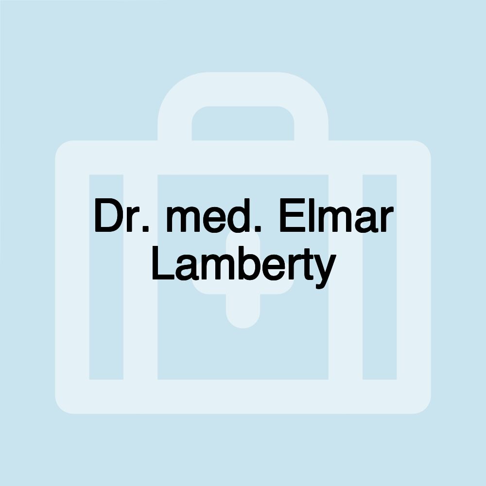 Dr. med. Elmar Lamberty