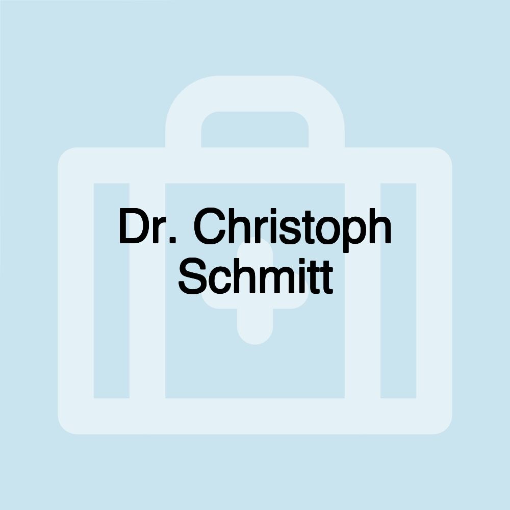 Dr. Christoph Schmitt