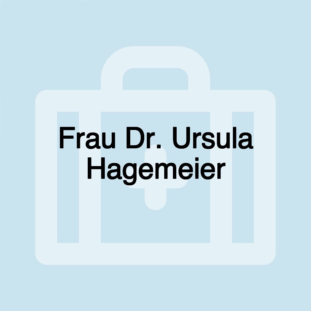 Frau Dr. Ursula Hagemeier