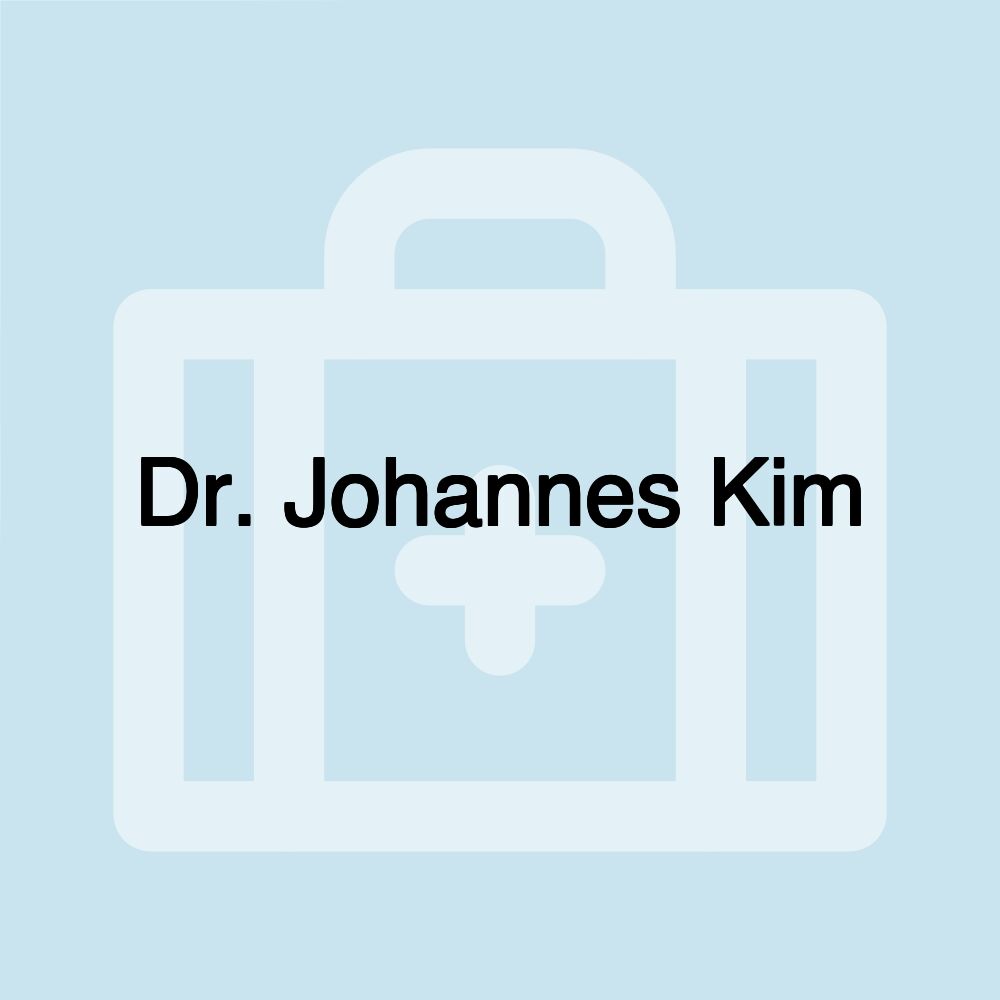 Dr. Johannes Kim