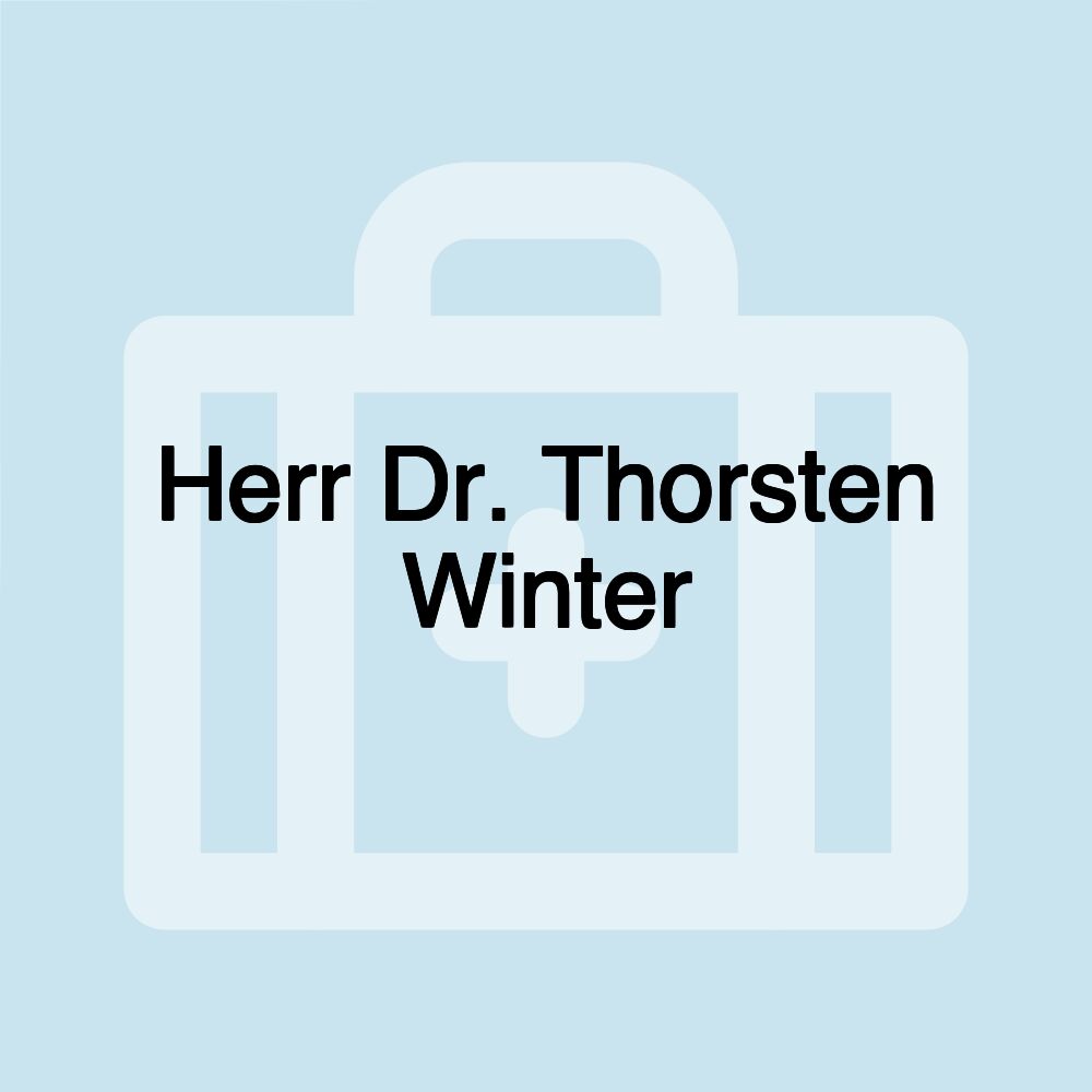 Herr Dr. Thorsten Winter