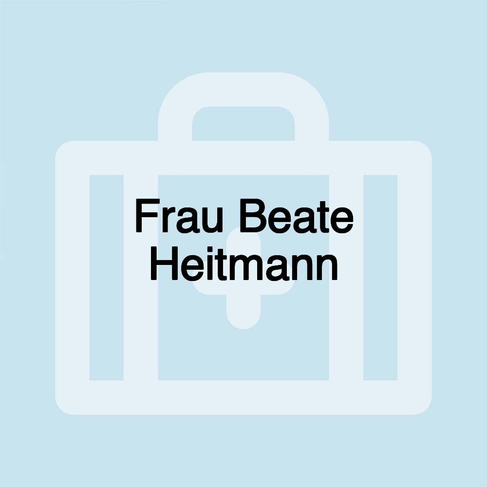 Frau Beate Heitmann