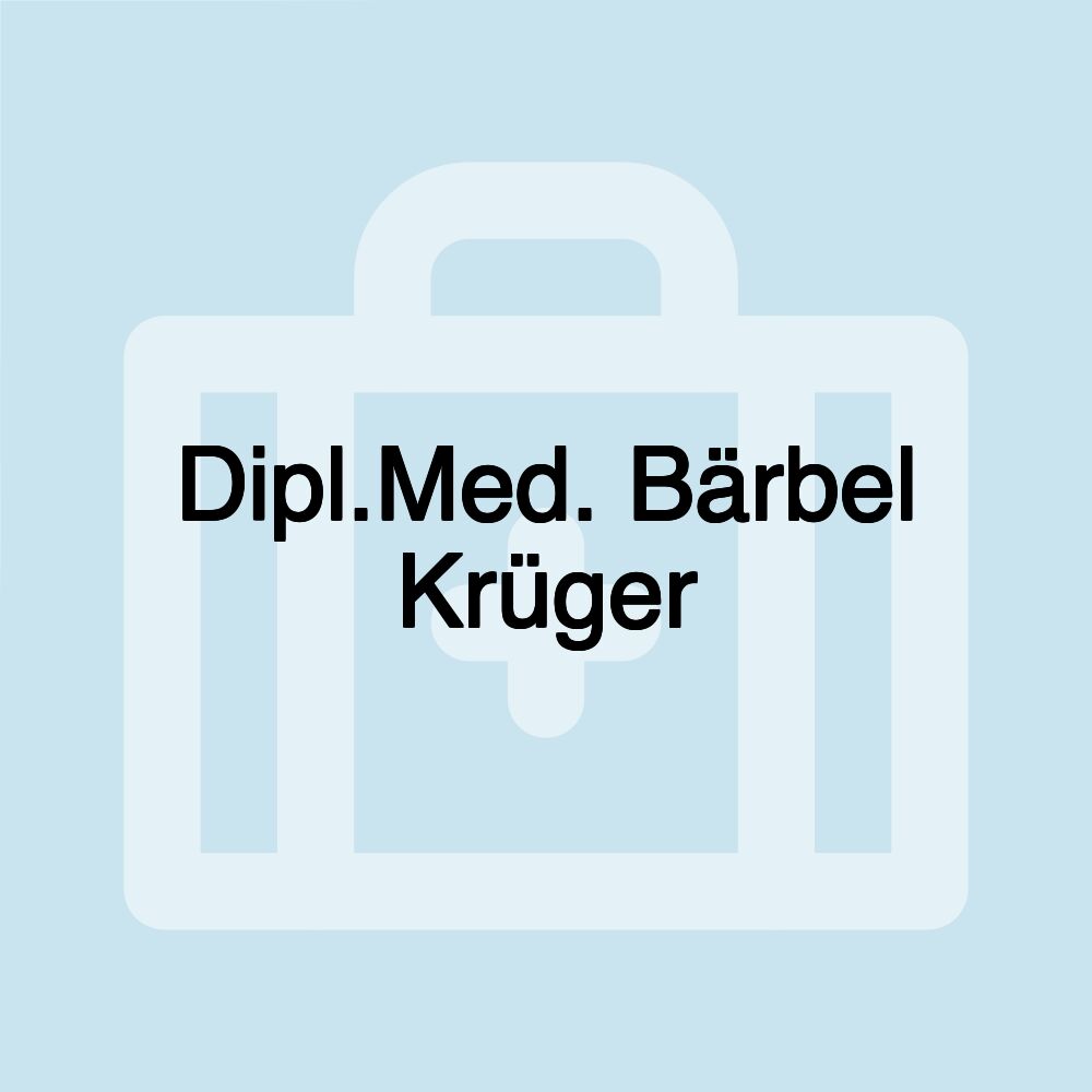 Dipl.Med. Bärbel Krüger