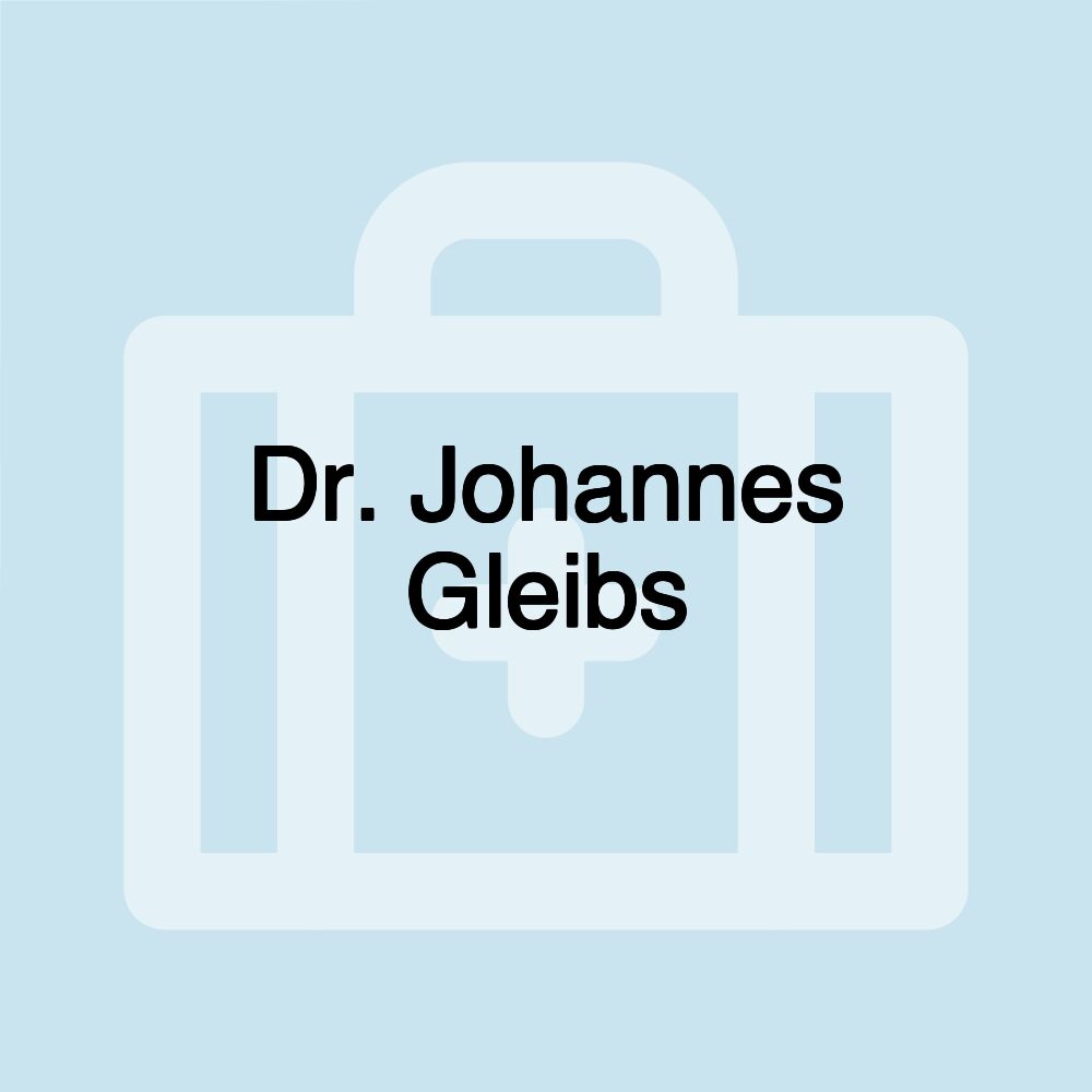 Dr. Johannes Gleibs