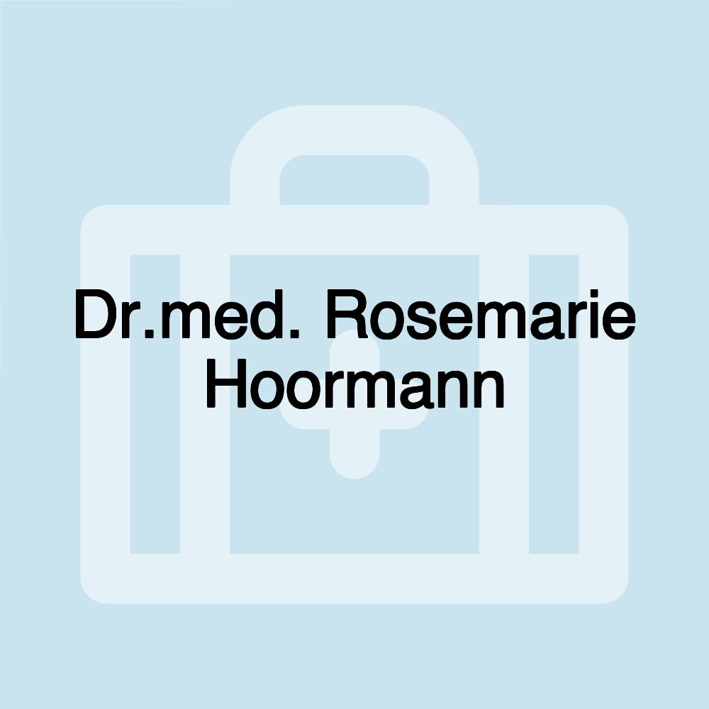 Dr.med. Rosemarie Hoormann