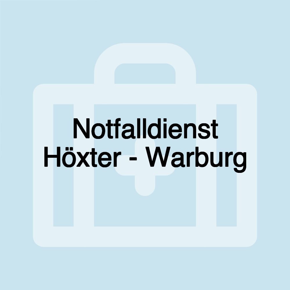 Notfalldienst Höxter - Warburg