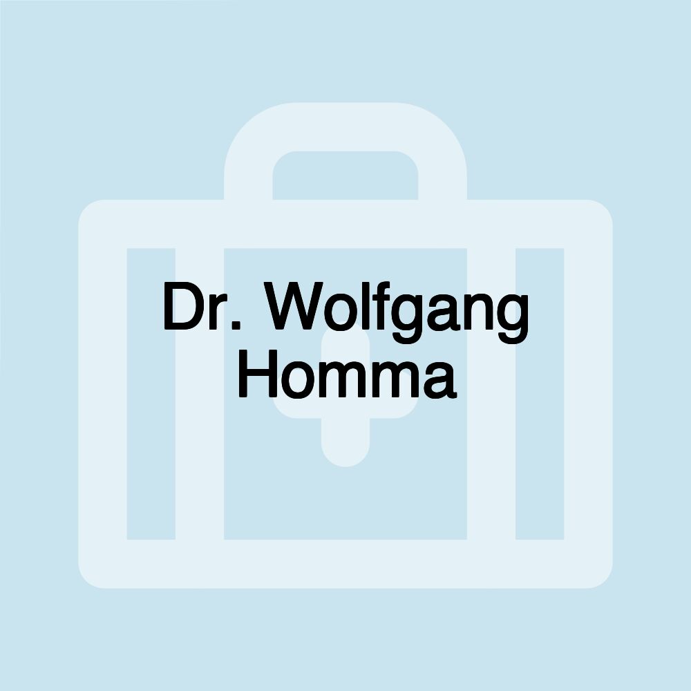 Dr. Wolfgang Homma