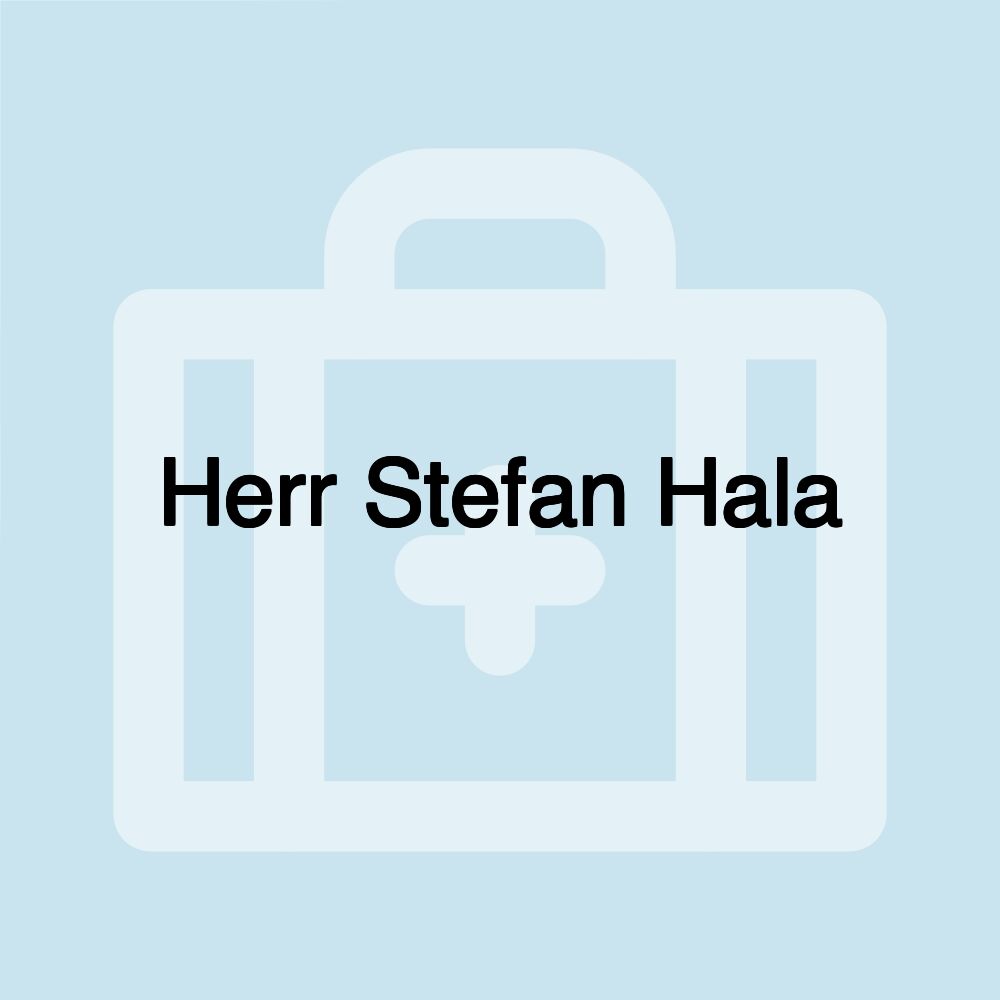 Herr Stefan Hala