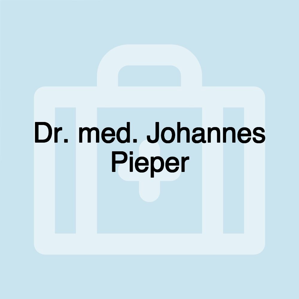 Dr. med. Johannes Pieper