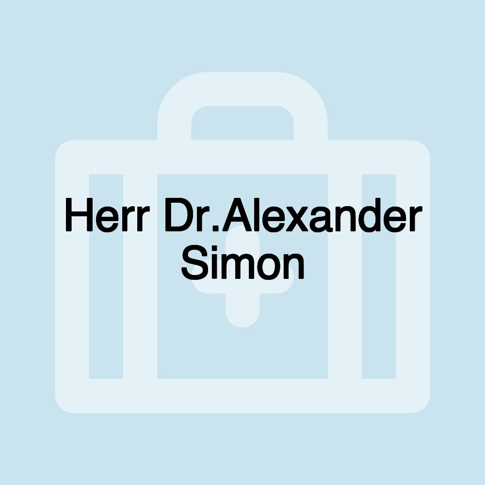 Herr Dr.Alexander Simon