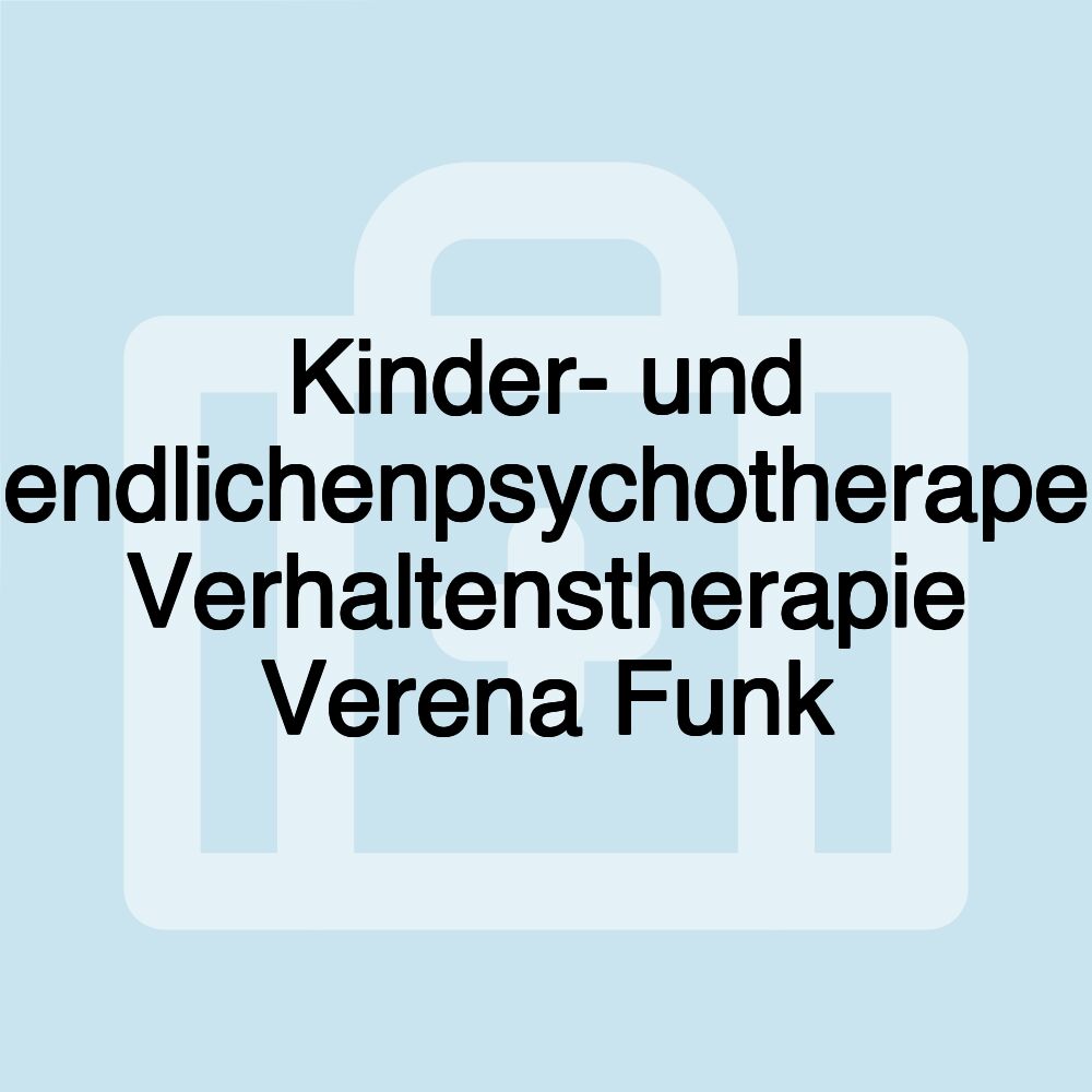 Kinder- und Jugendlichenpsychotherapeutin Verhaltenstherapie Verena Funk