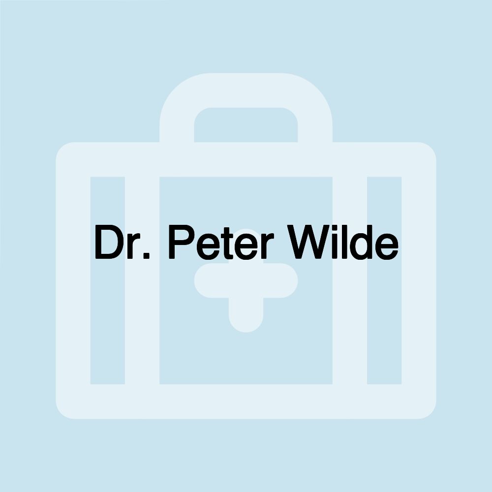 Dr. Peter Wilde