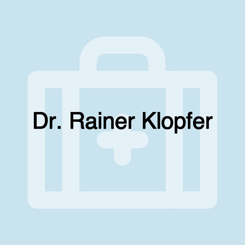 Dr. Rainer Klopfer