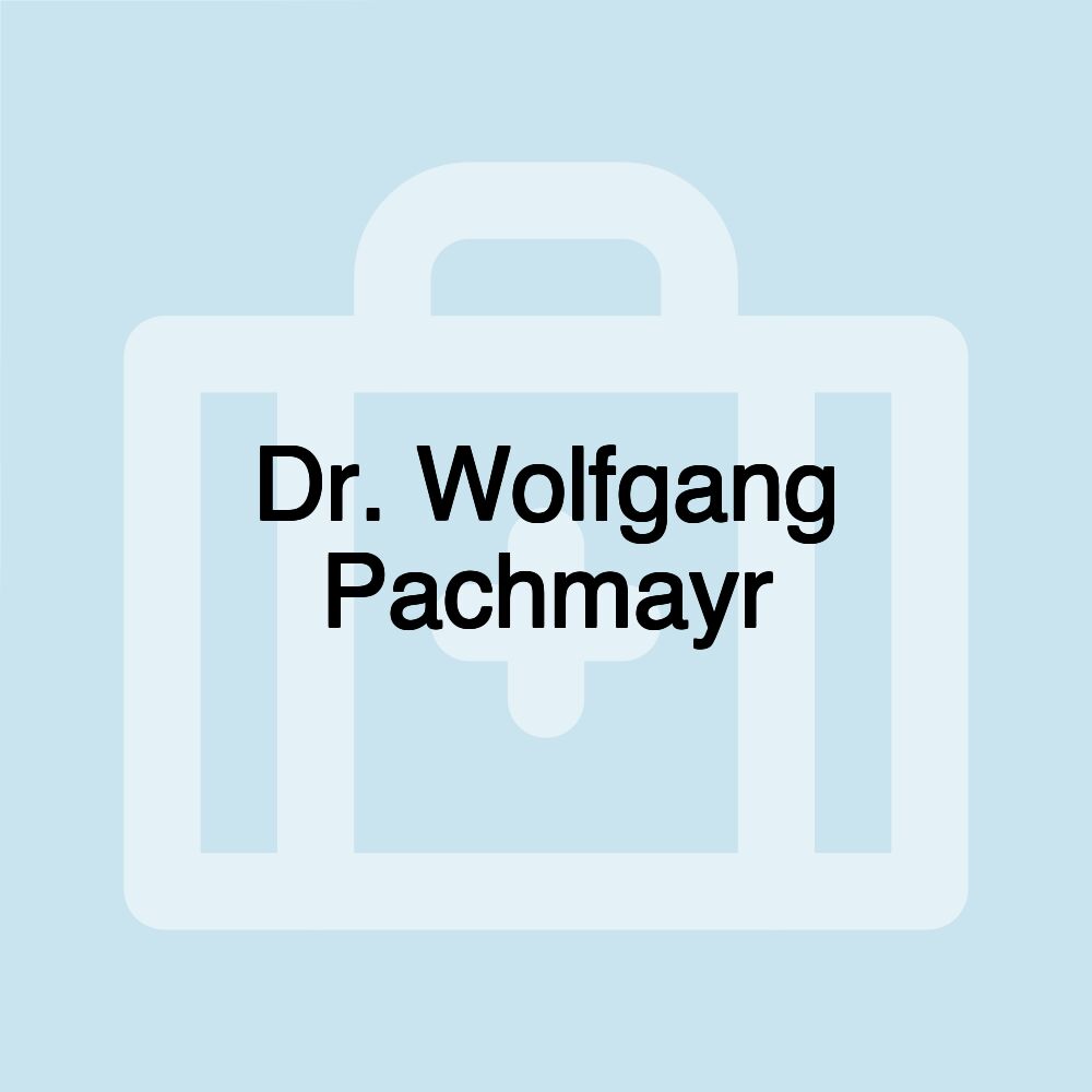 Dr. Wolfgang Pachmayr