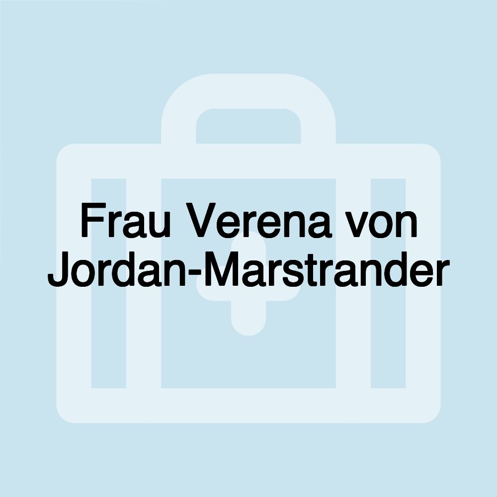 Frau Verena von Jordan-Marstrander