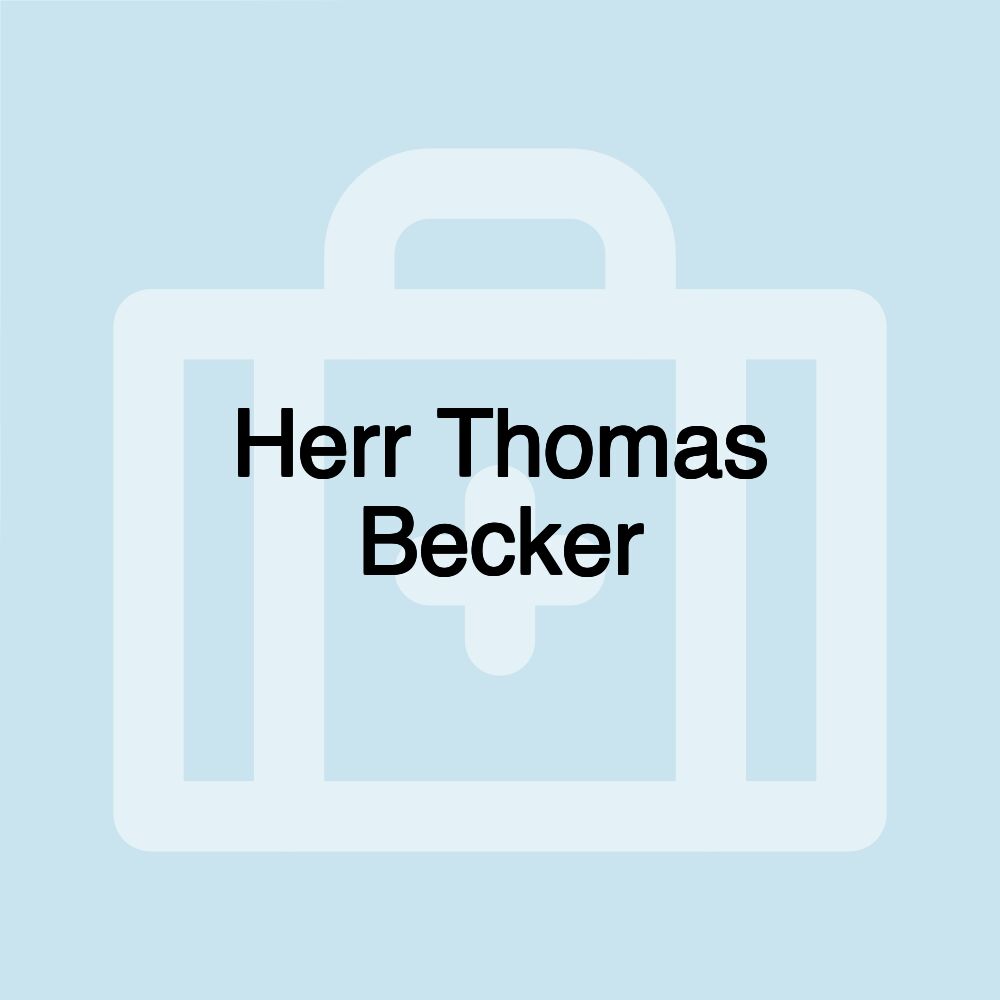 Herr Thomas Becker