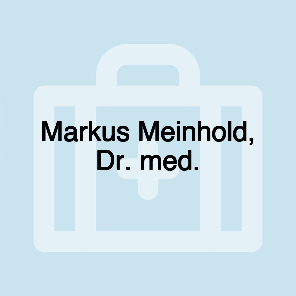 Markus Meinhold, Dr. med.