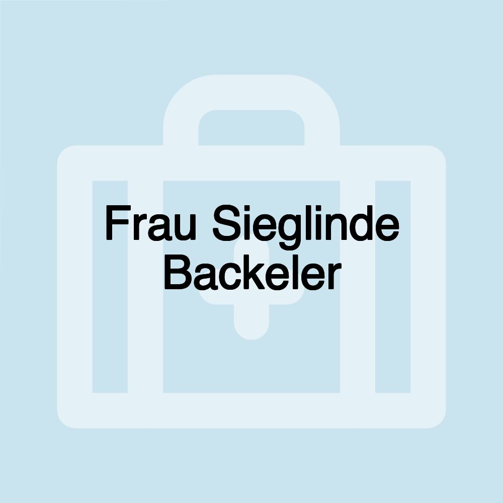 Frau Sieglinde Backeler