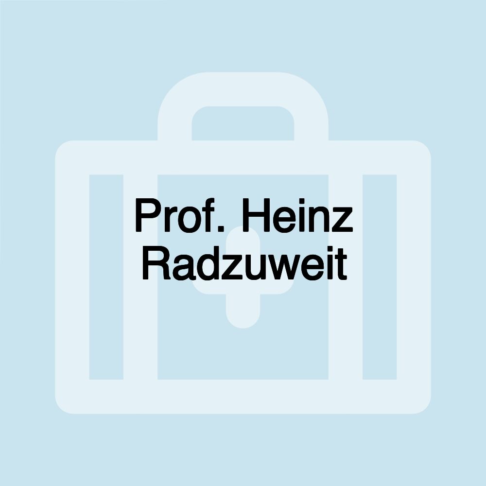 Prof. Heinz Radzuweit