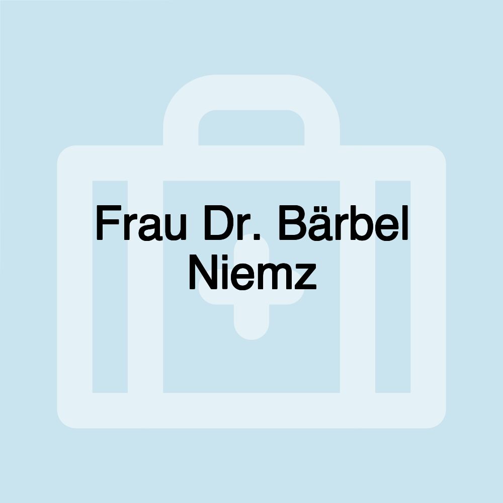 Frau Dr. Bärbel Niemz