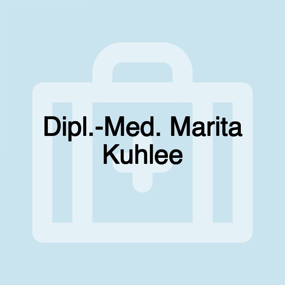 Dipl.-Med. Marita Kuhlee