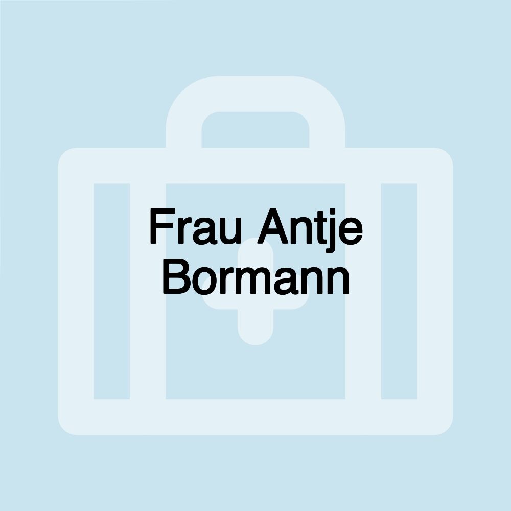 Frau Antje Bormann