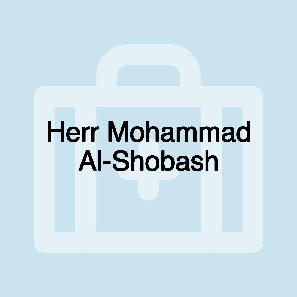 Herr Mohammad Al-Shobash