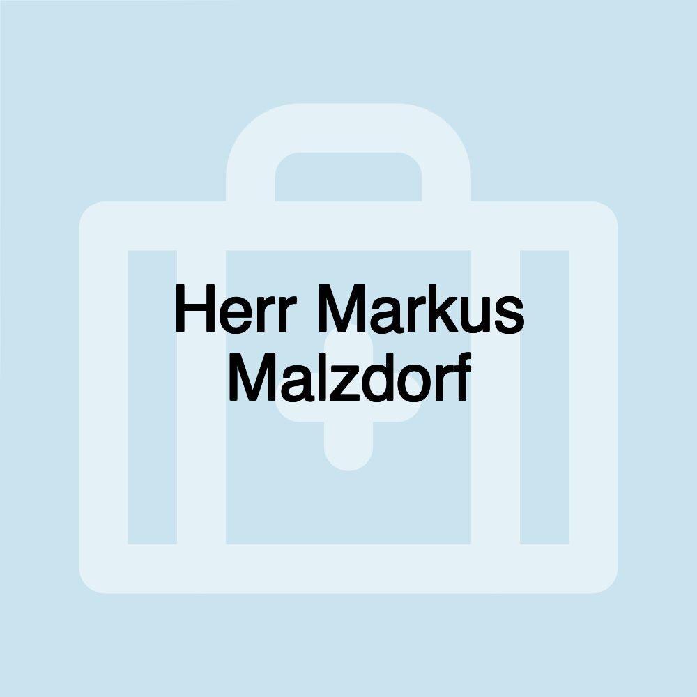 Herr Markus Malzdorf