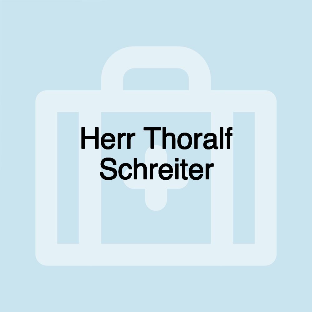 Herr Thoralf Schreiter