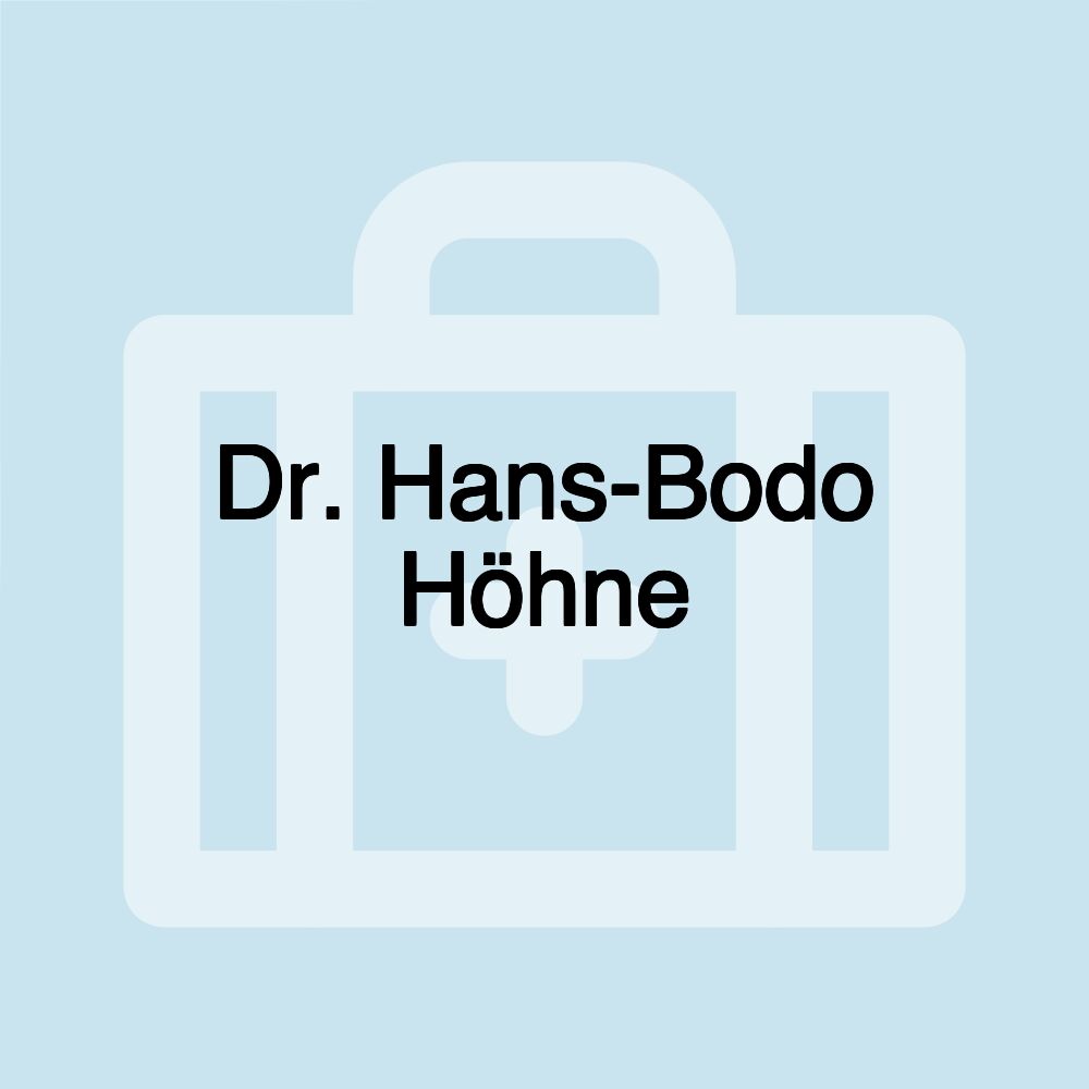 Dr. Hans-Bodo Höhne