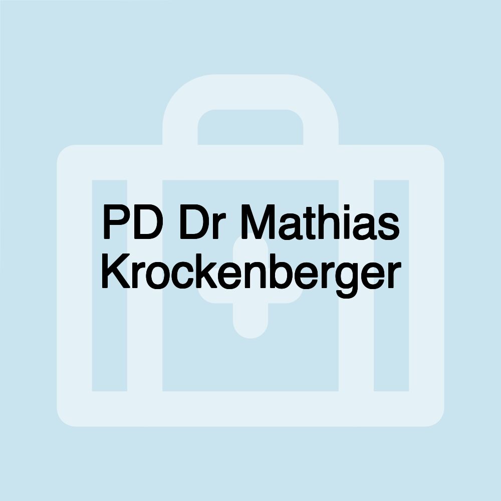 PD Dr Mathias Krockenberger