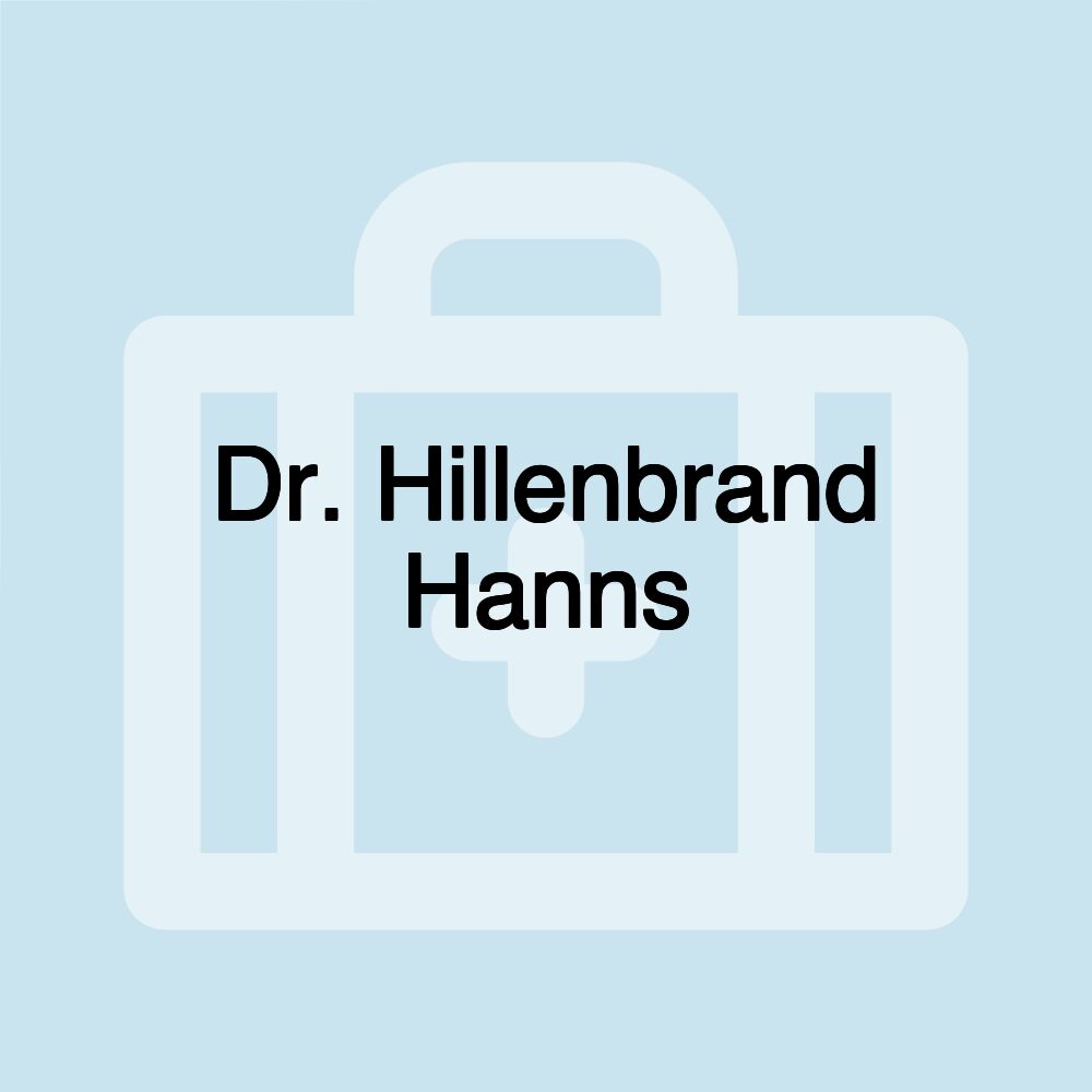 Dr. Hillenbrand Hanns