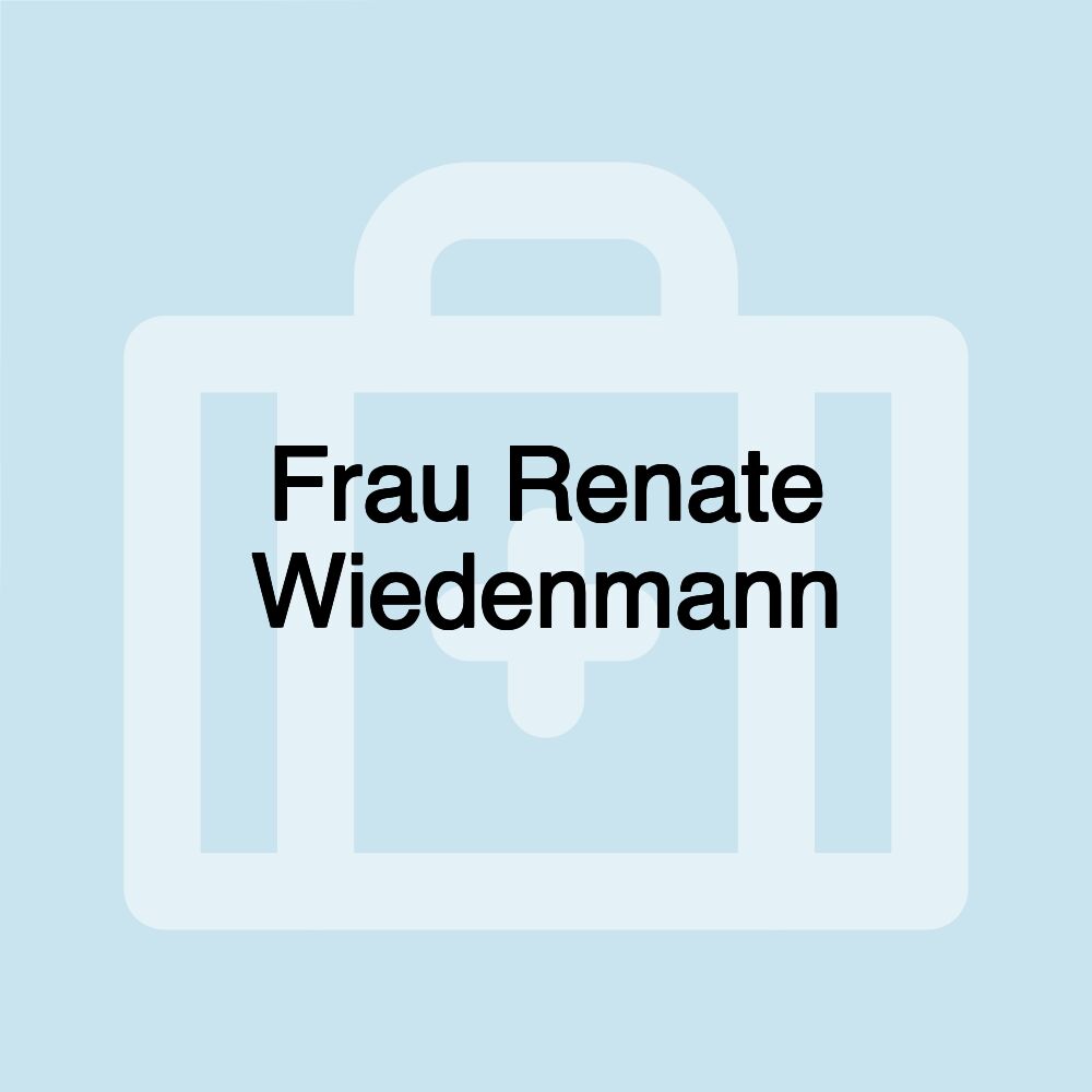 Frau Renate Wiedenmann