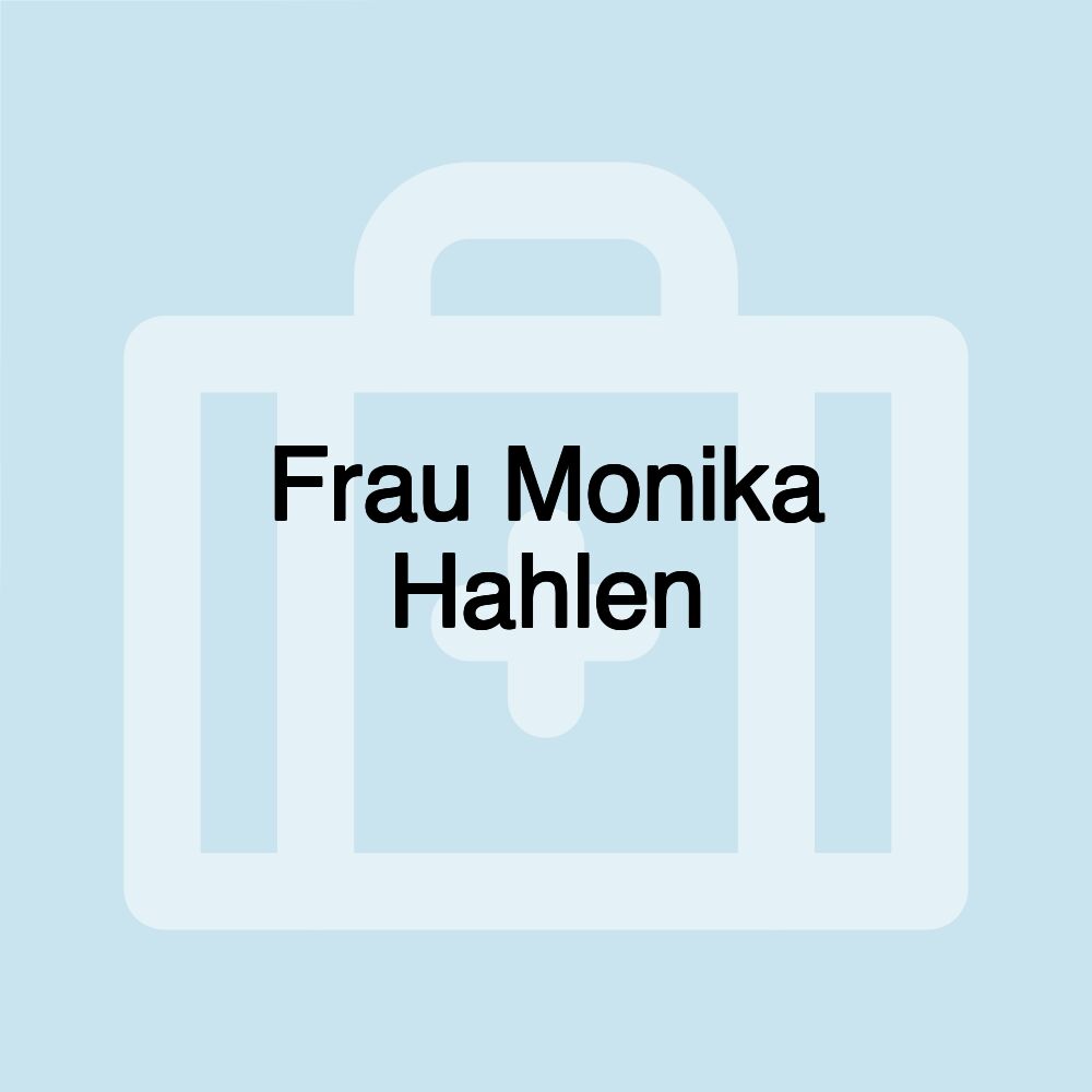 Frau Monika Hahlen