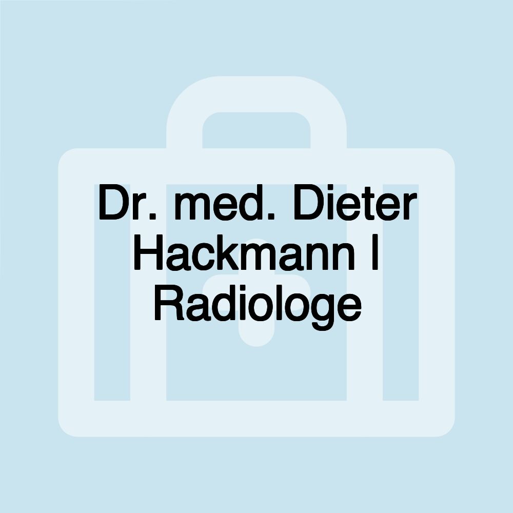 Dr. med. Dieter Hackmann | Radiologe