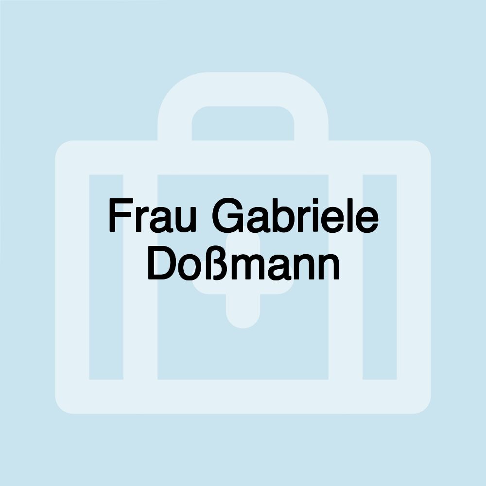 Frau Gabriele Doßmann