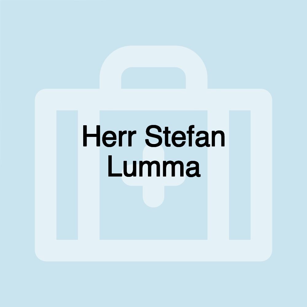 Herr Stefan Lumma