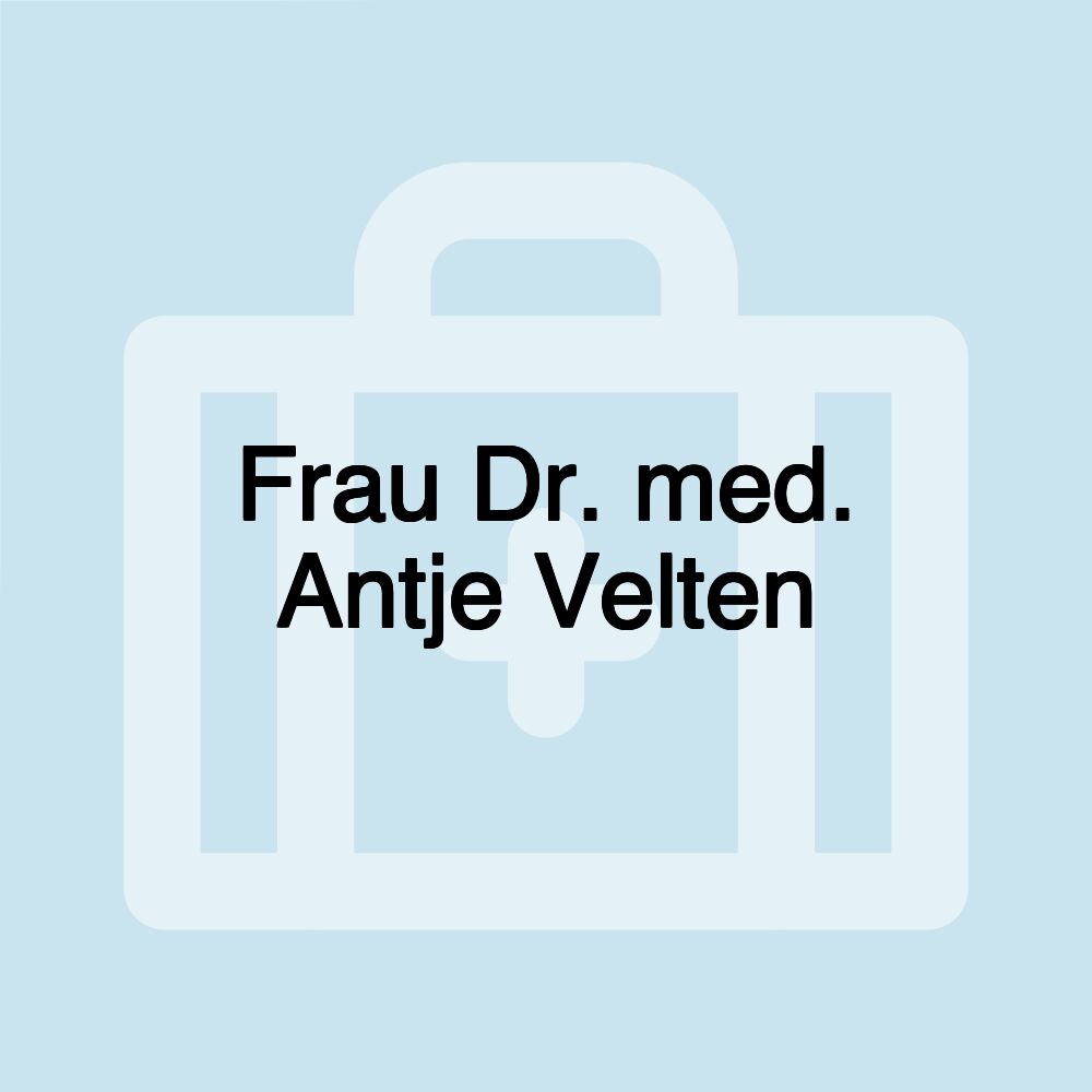 Frau Dr. med. Antje Velten