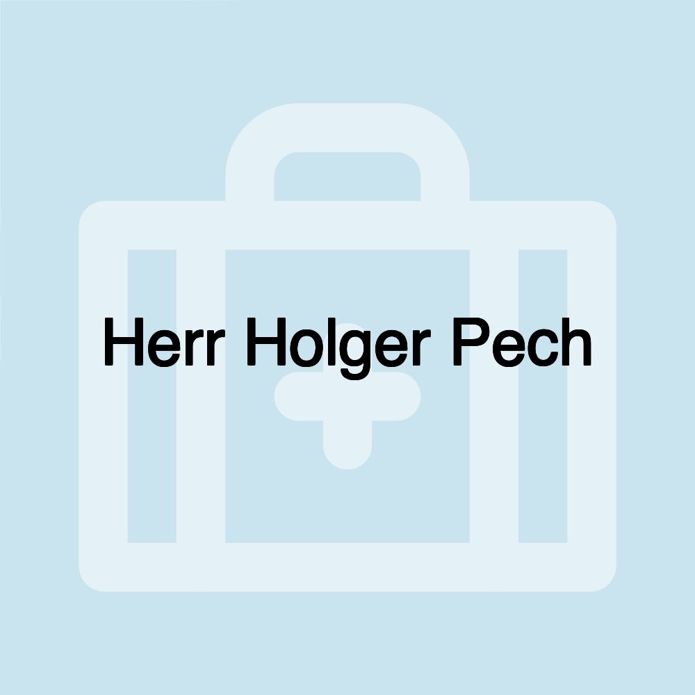 Herr Holger Pech