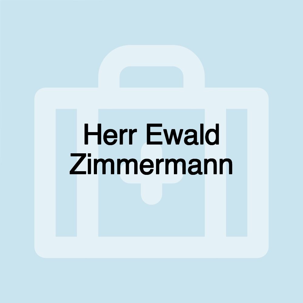 Herr Ewald Zimmermann