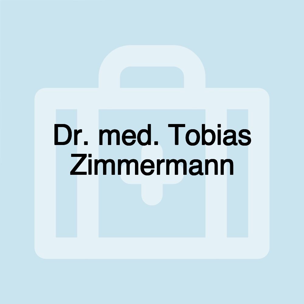 Dr. med. Tobias Zimmermann