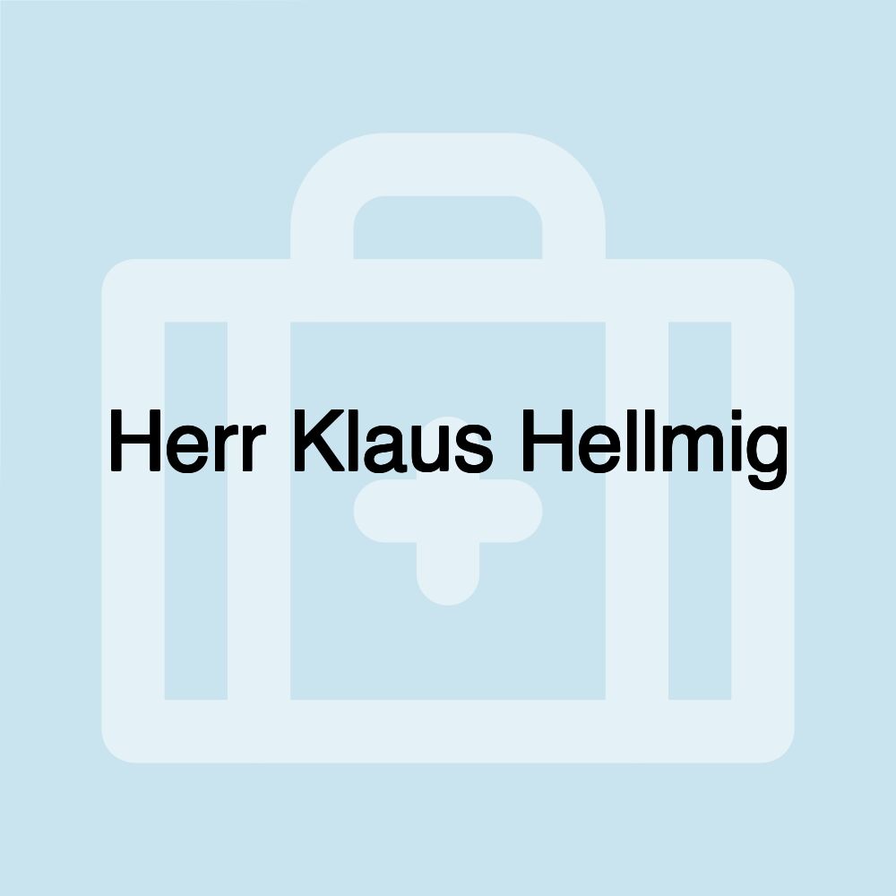 Herr Klaus Hellmig